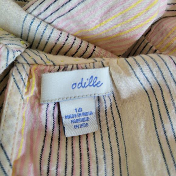 Anthropologie Odille Refracted Tank Tie Back Summer Neutrals Plus Women 14 - Picture 11 of 13